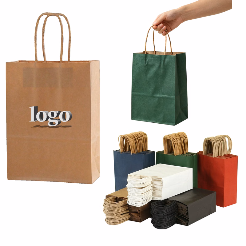 Kraft Paper Handled Promotional Event Tote Bags