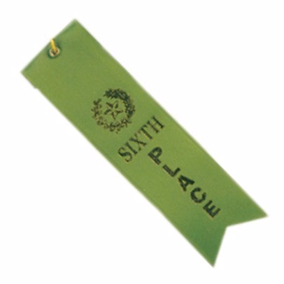 Sixth Place Ribbon 2" x 8"