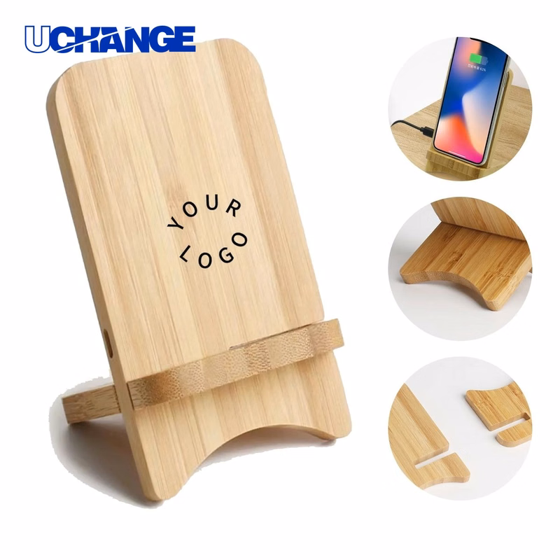 Bamboo Wireless Charging Phone Stand