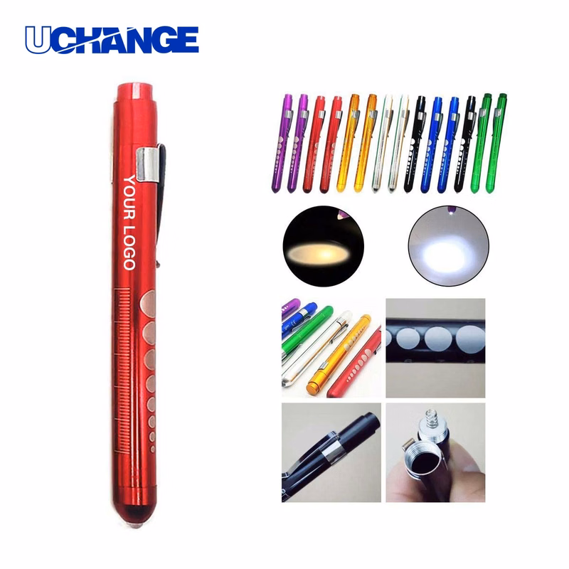 Aluminum LED Medical Penlight Tool with Pupil Gauge
