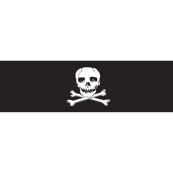 Jolly Roger Pennant Window Decals 3" x 10" 1