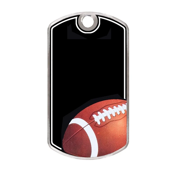 Football Metal Dog Tag 1