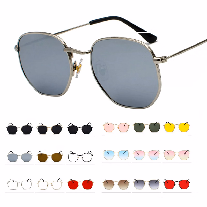 Irregular Metallic Sunglasses