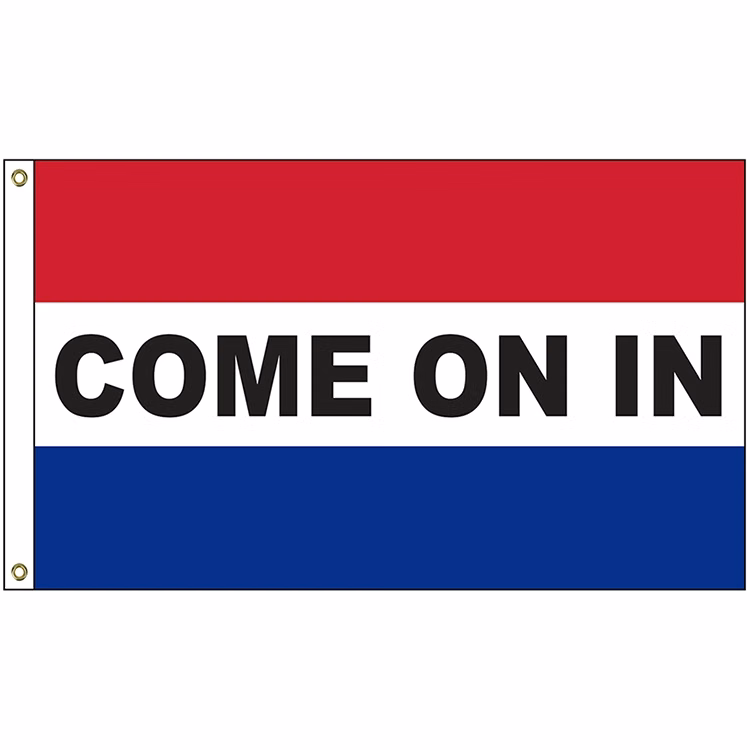 Come On In 3' x 5' Message Flag with Heading and Grommets
