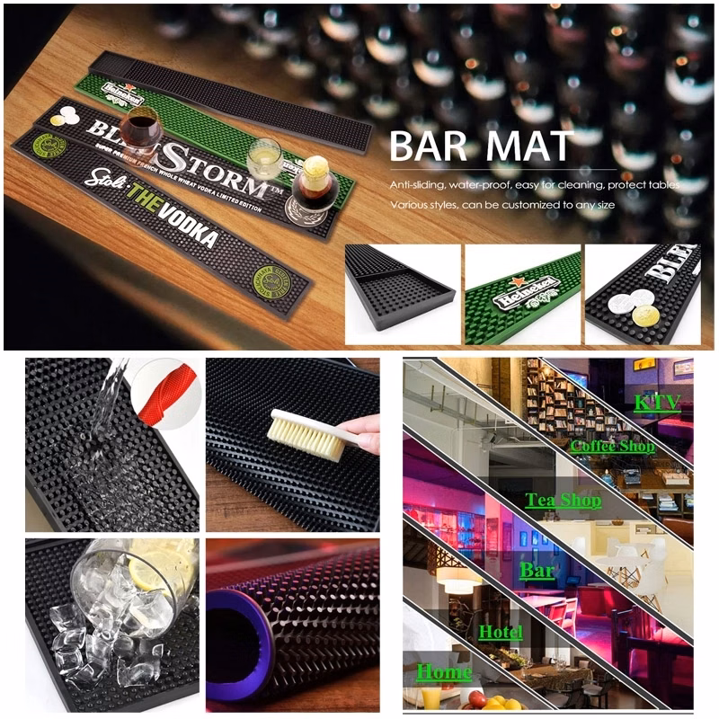 Branded PVC Custom Promotion Counter Rail Mat
