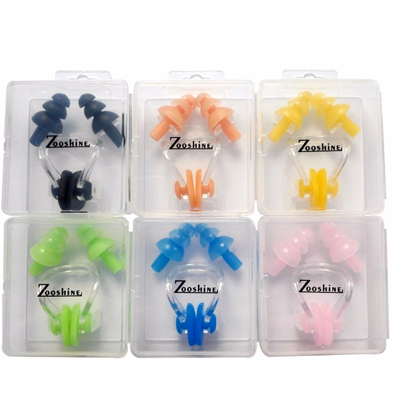 Swimming Silicone Ear Plugs and Nose Clip Set