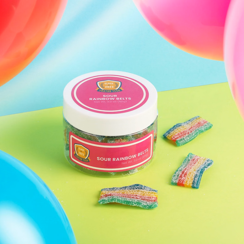 Sour Rainbow Belts: Small Jar