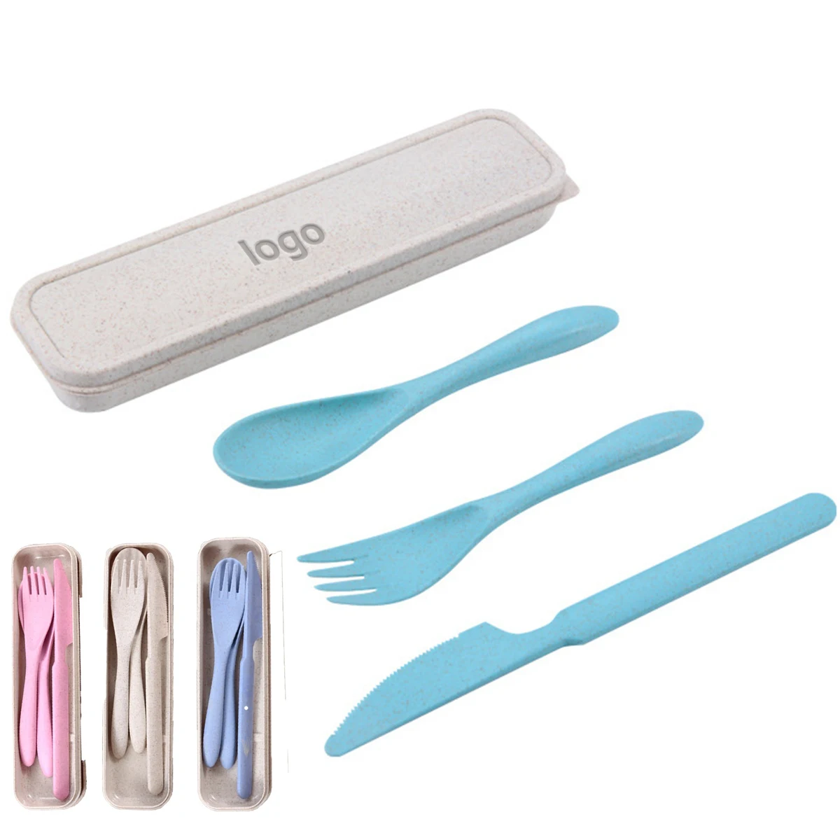 Portable Pvc Straw Tableware Set 1