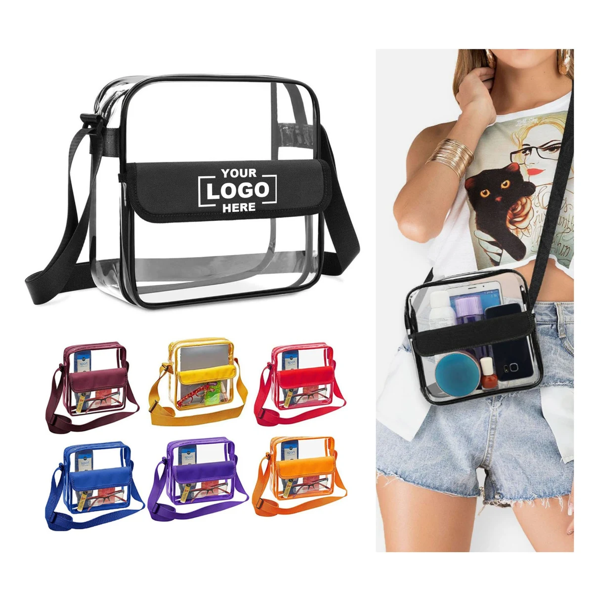 Gameday Stadium Approved Clear Crossbody Purse Bag 1