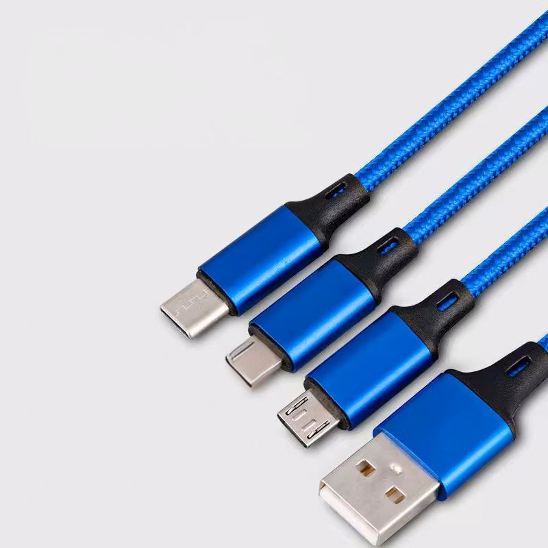 Portable Keychain Triple Charging Cable