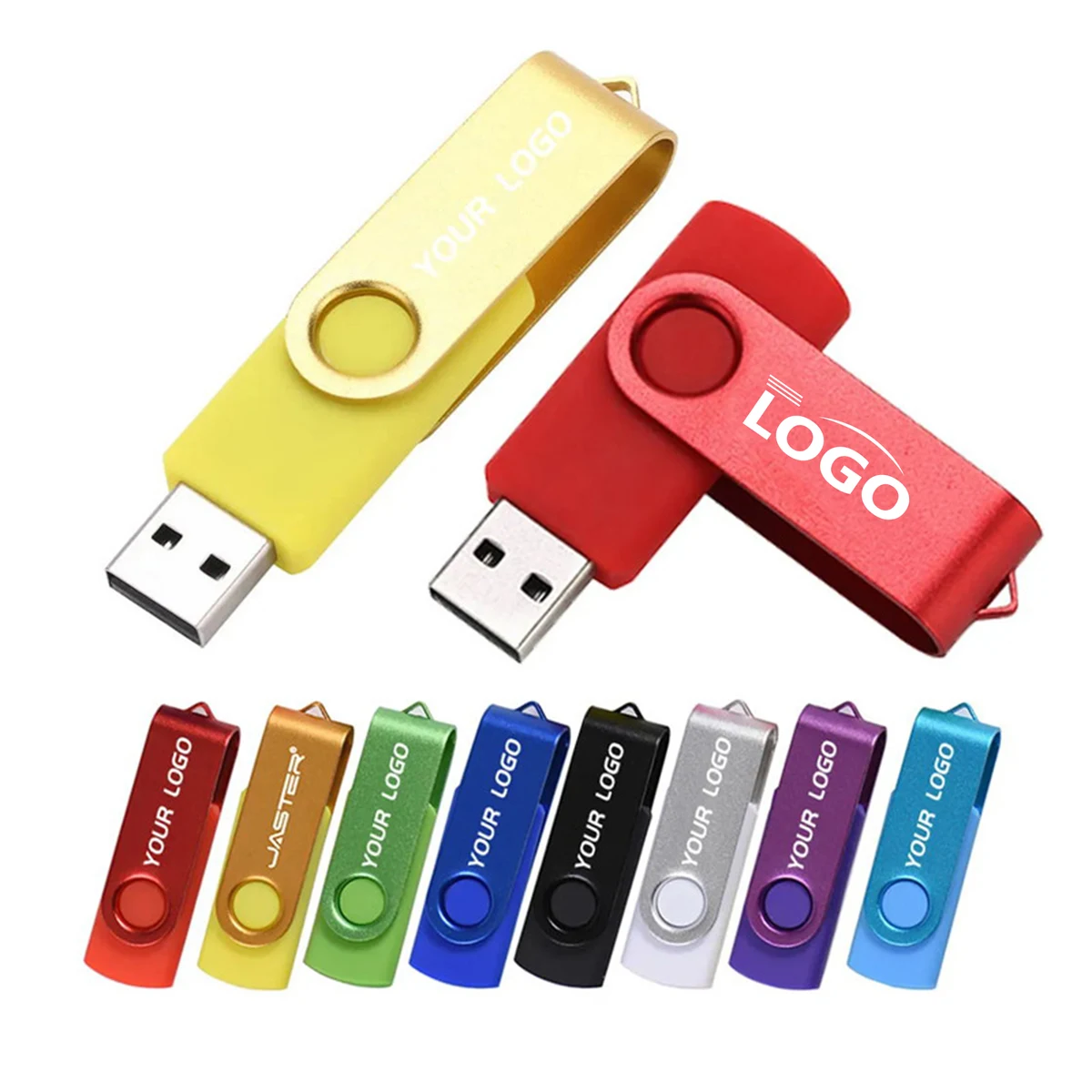 Metal Swivel Dual USB Drive for Phone and PC 1