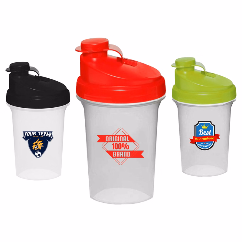 16 oz. Plastic Shaker Bottles w/ Custom Logo & Snap Lid