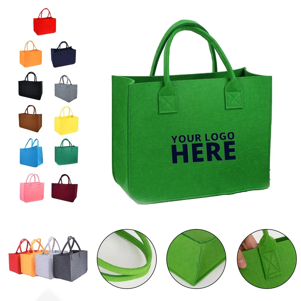 Felt Tote Bag, custom tote bag with logo imprint 1