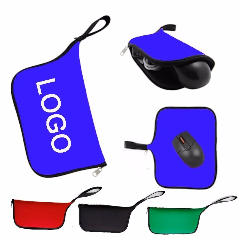 Neoprene Zipper Mouse Pad Pouch