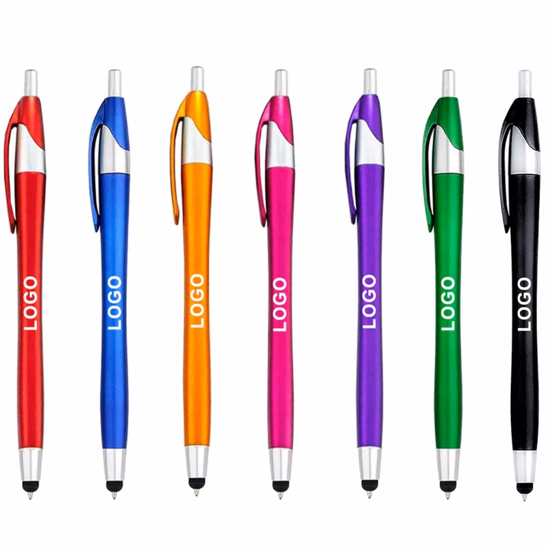 Custom Logo Stylus Click Ballpoint Pen