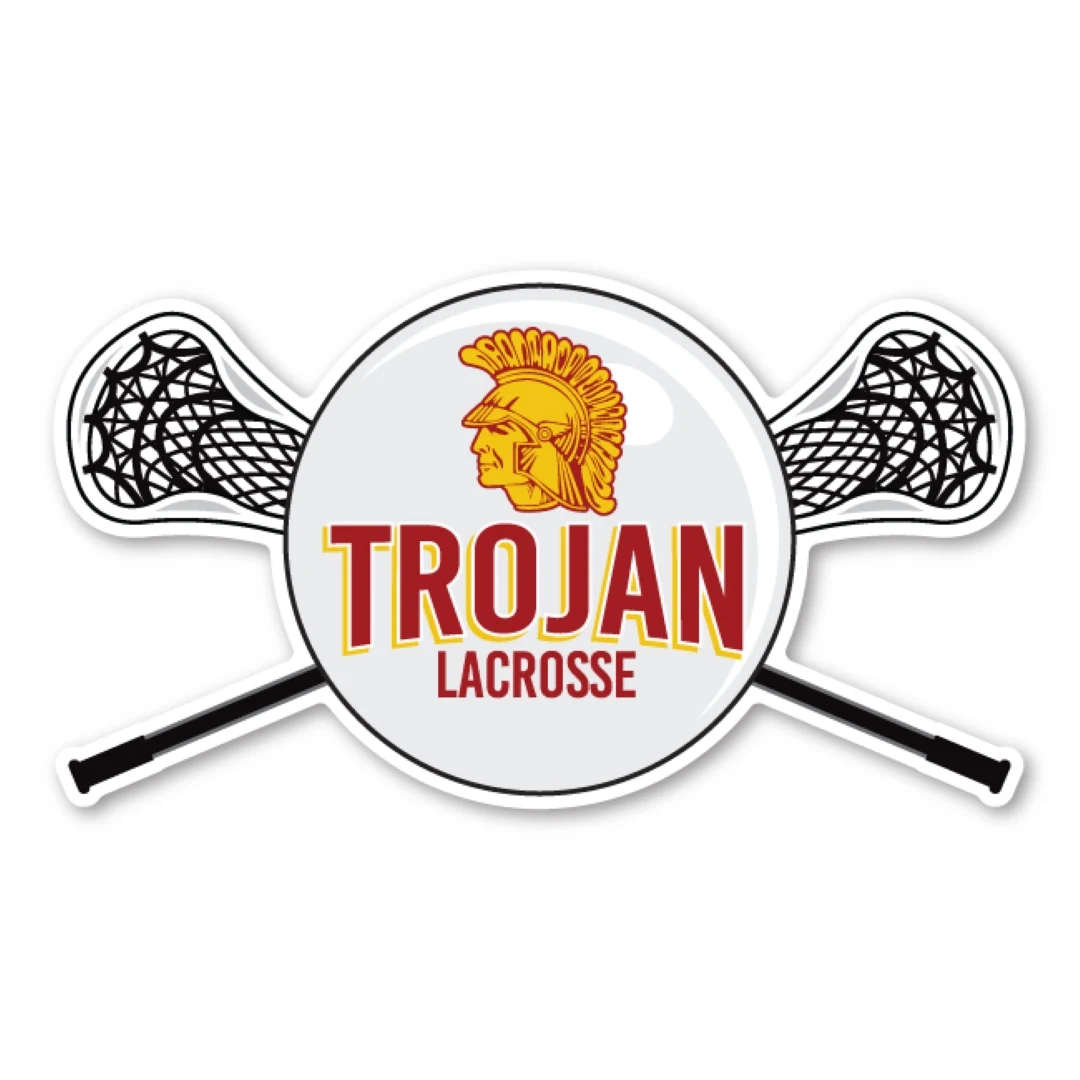 Lacrosse Ball Cross Sticks Magnet - 6" x 3.30" - 20 mil 1