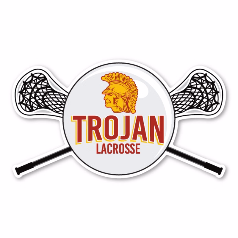 Lacrosse Ball Cross Sticks Magnet - 6" x 3.30" - 30 mil - Outdoor Safe