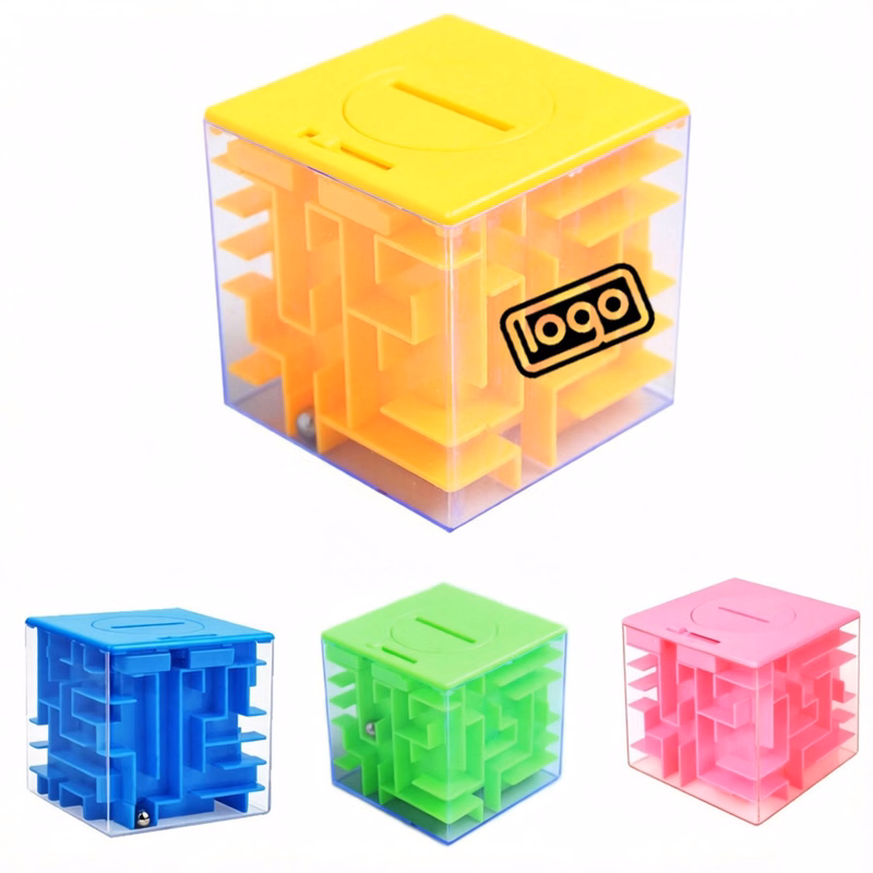 3D Maze Puzzle Cube Coin Bank