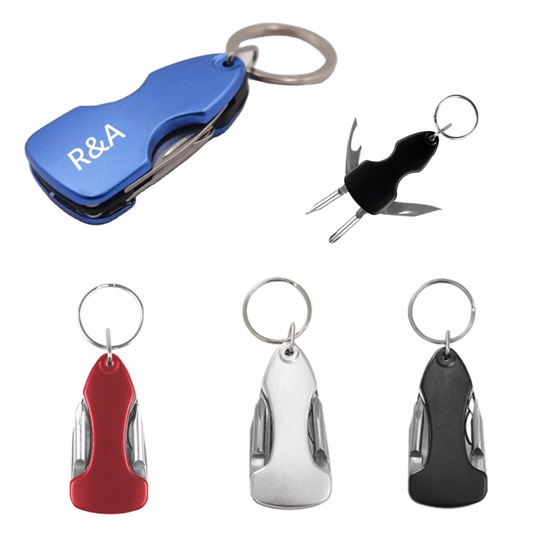 5 in 1 Screw Driver  Multi Function Keychain Tool Set