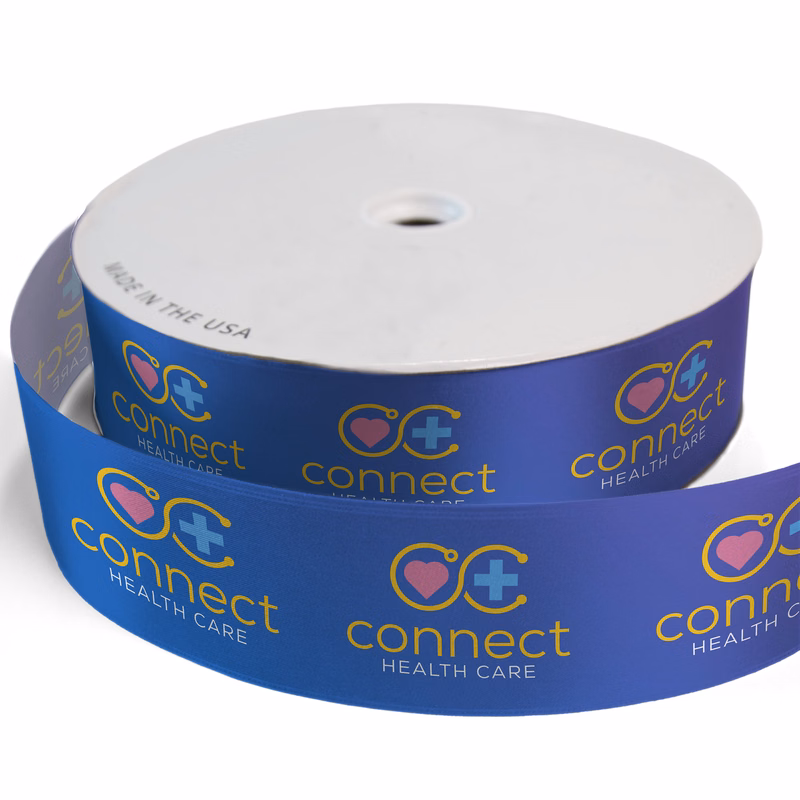 2½" Badge Satin Ribbon - 50yd Roll - Sublimation