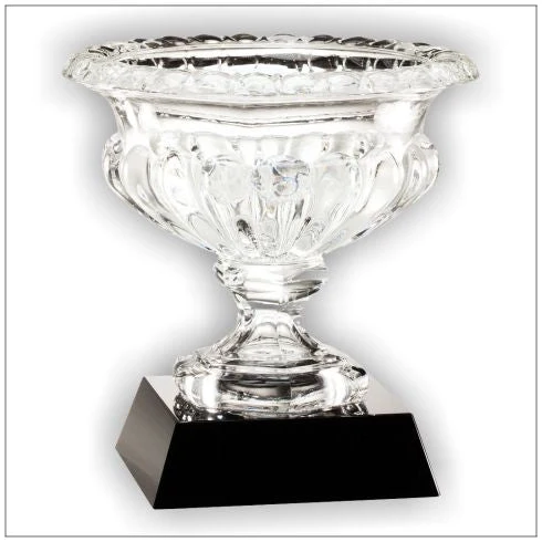 Crystal Vase Mounted on black base 1