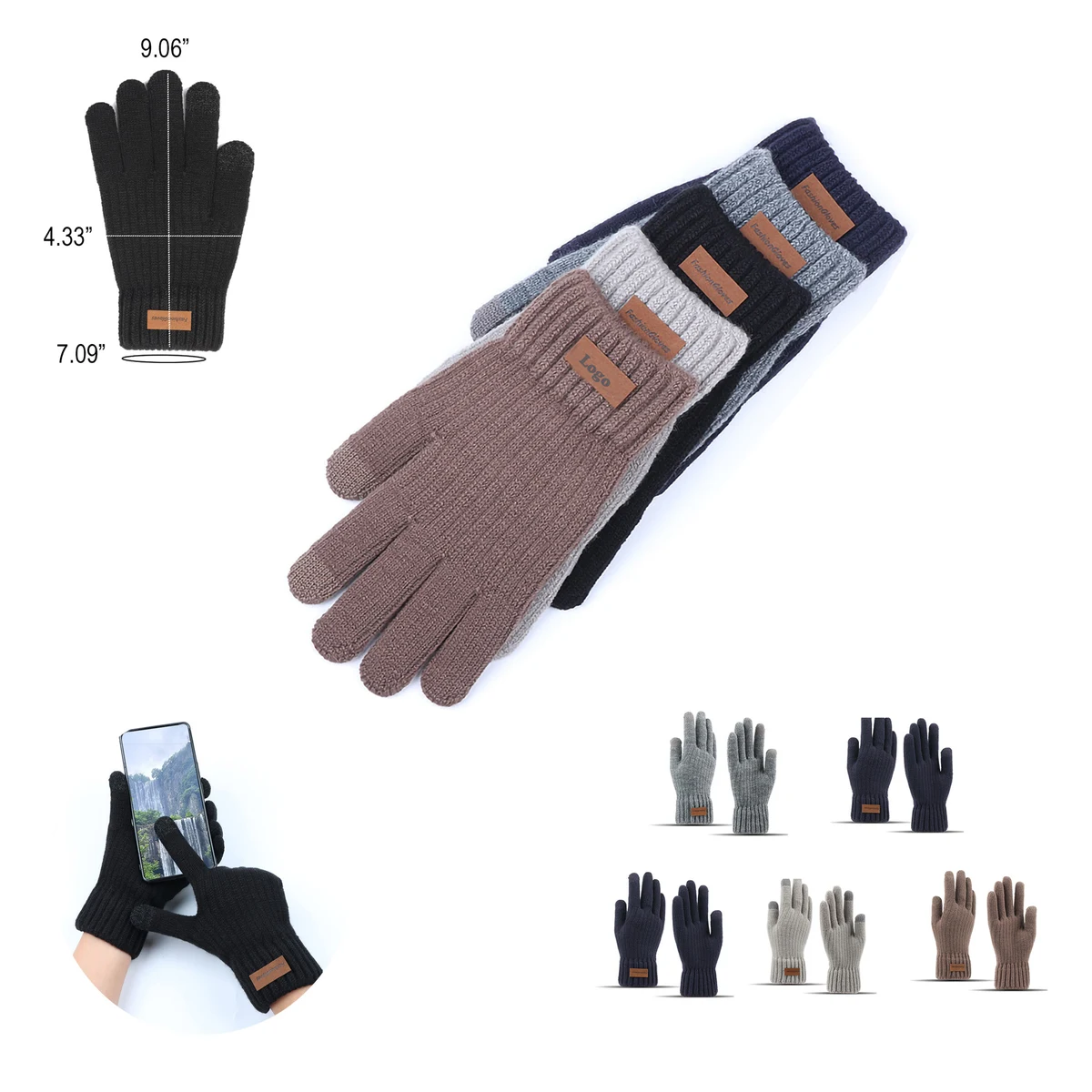 Winter Must-Have Soft Knit Lining Touch Screen Gloves 1