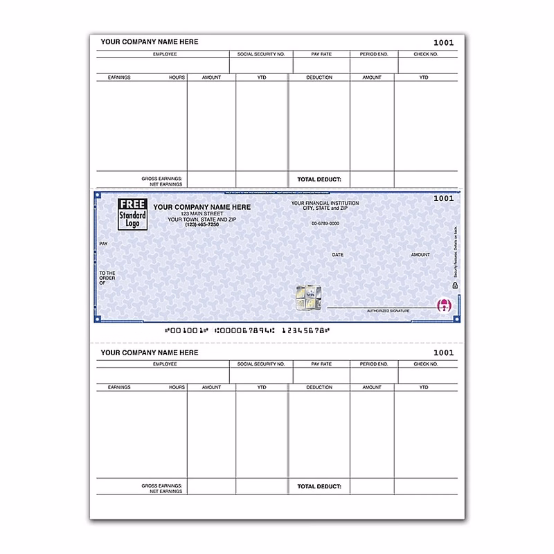 High Security Laser Payroll Middle Check