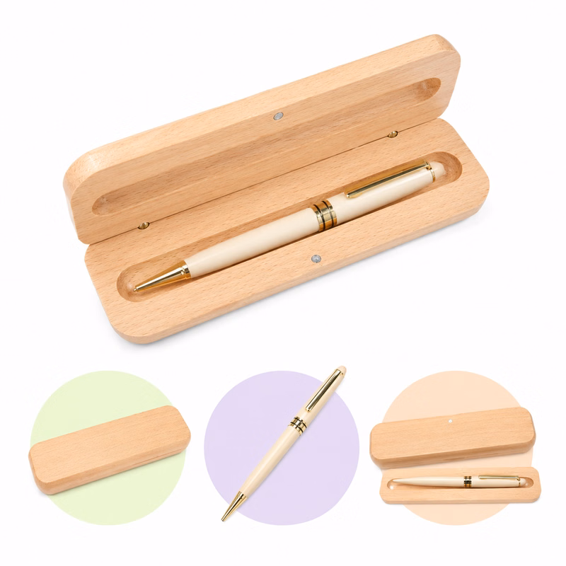 Sleek Timber Rotary Pen