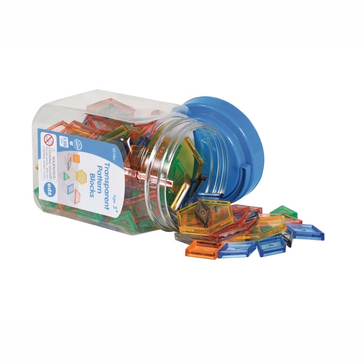 Transparent Pattern Blocks - Mini Jar Set of 120
