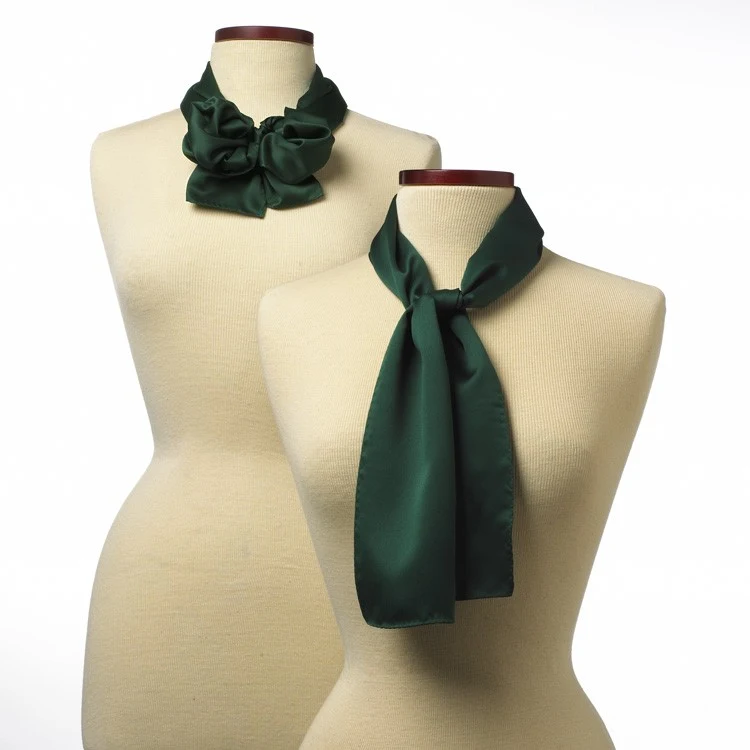 Hunter Green Silk 10" x 54" Scarf 1