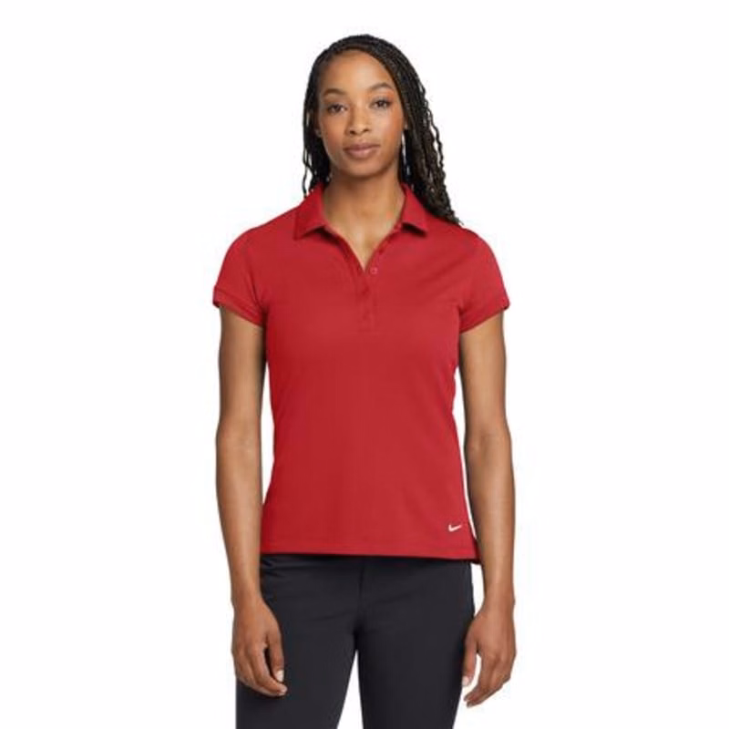 Nike Women's Dri-FIT Solid Icon Pique Modern Fit Polo.