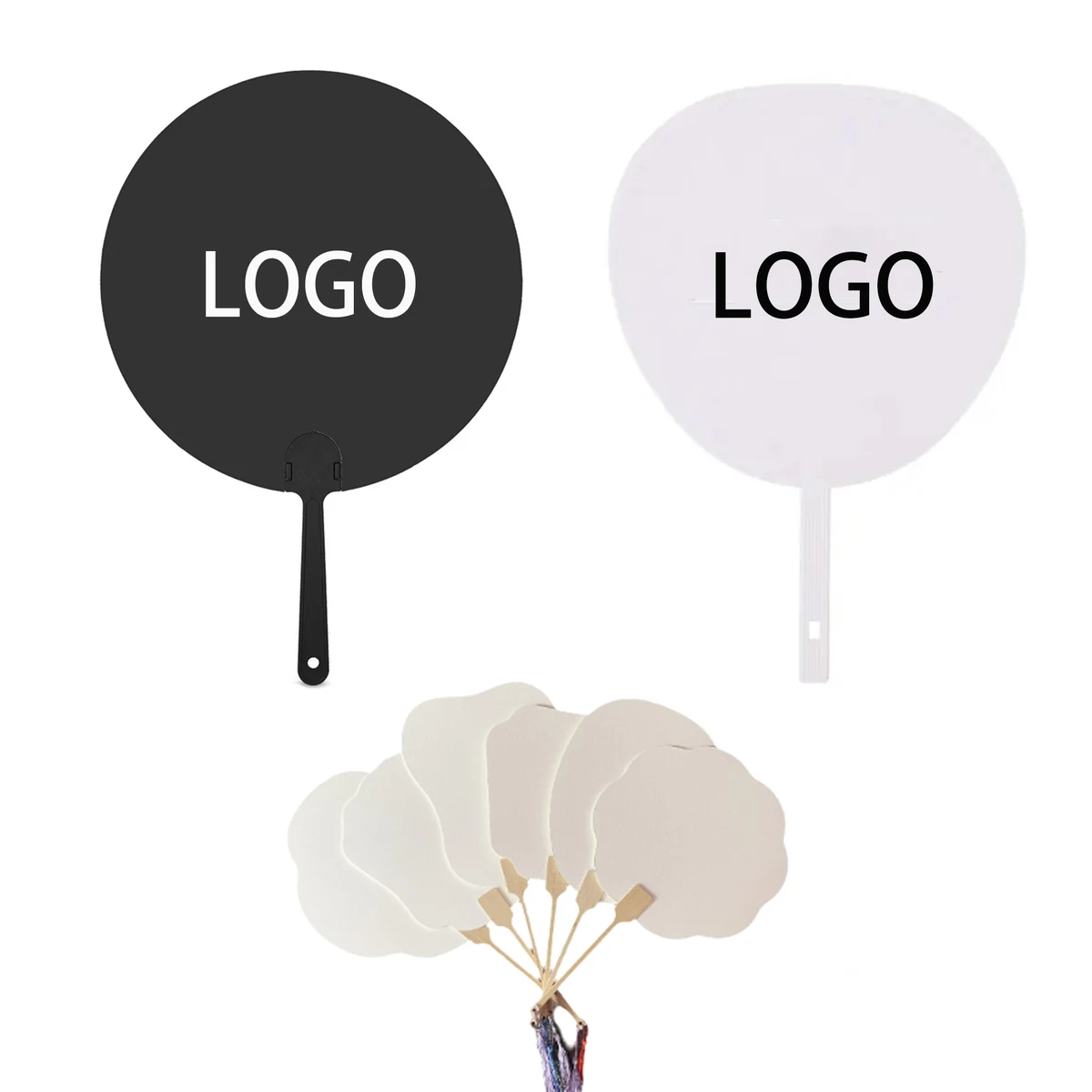PET Plastic Handheld Advertising Fan MOQ 50pcs 1