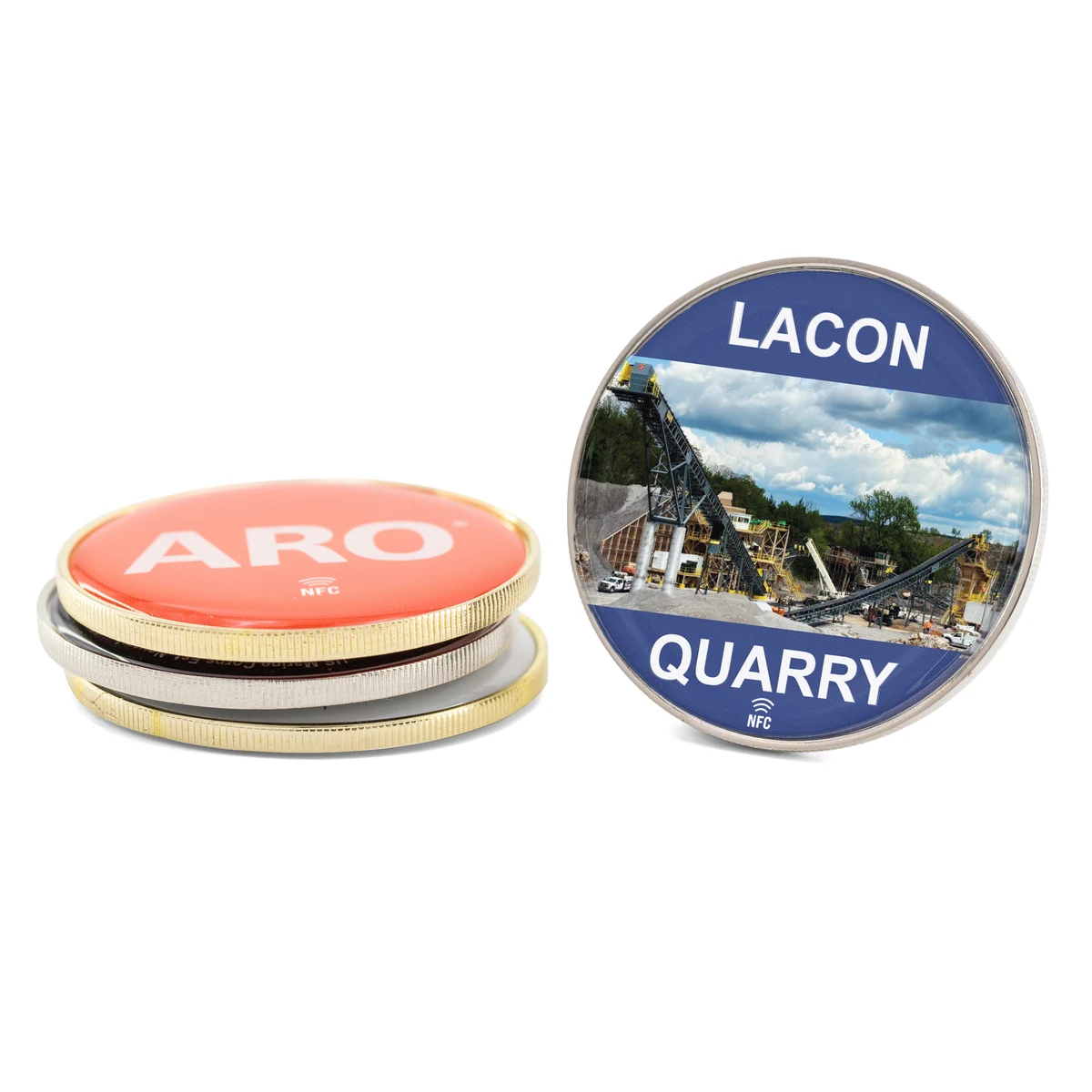 NFC Challenge Coin w/ Coin Edge (2") 1