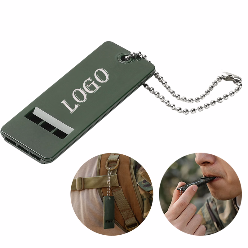 Compact Outdoor Safety Whistle - Triple Tone Plastic Survival Gear for Camping/Hiking/Emergencies