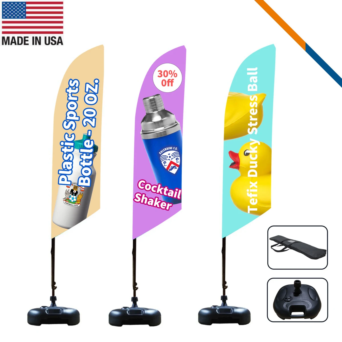 10' Azi Double-Sided Angle Flag 1