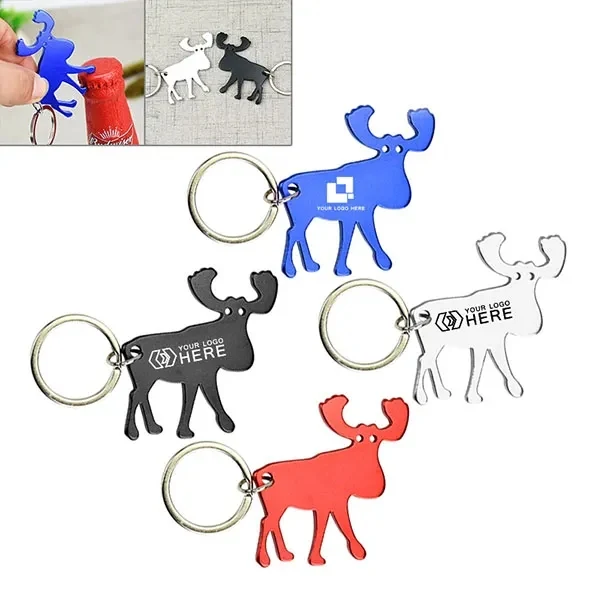 Moose Shape Bottle Opener Keychains 1