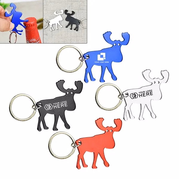 Moose Shape Bottle Opener Keychains