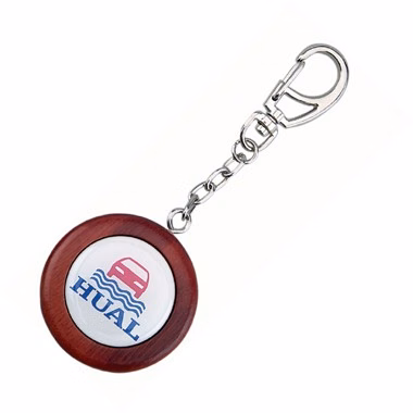 Rosewood Round Shape Key Tag with Epoxy Coat