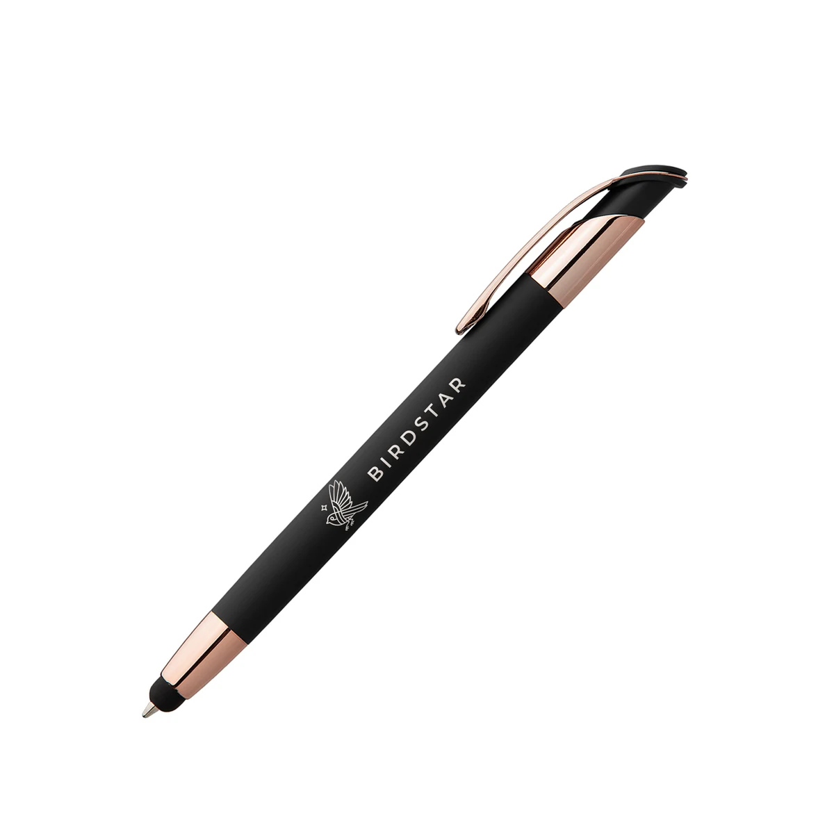 Veneto Softy Rose Gold Metal Pen with Stylus (Engraved Imprint) 1