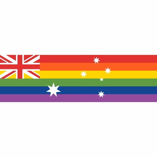Australia Pride Window Decals 3" x 10"