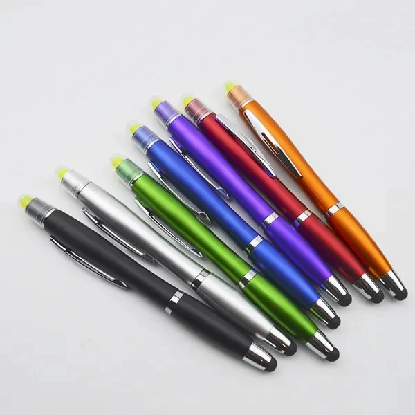 Curvaceous Metallic Stylus Highlighter Pen 1