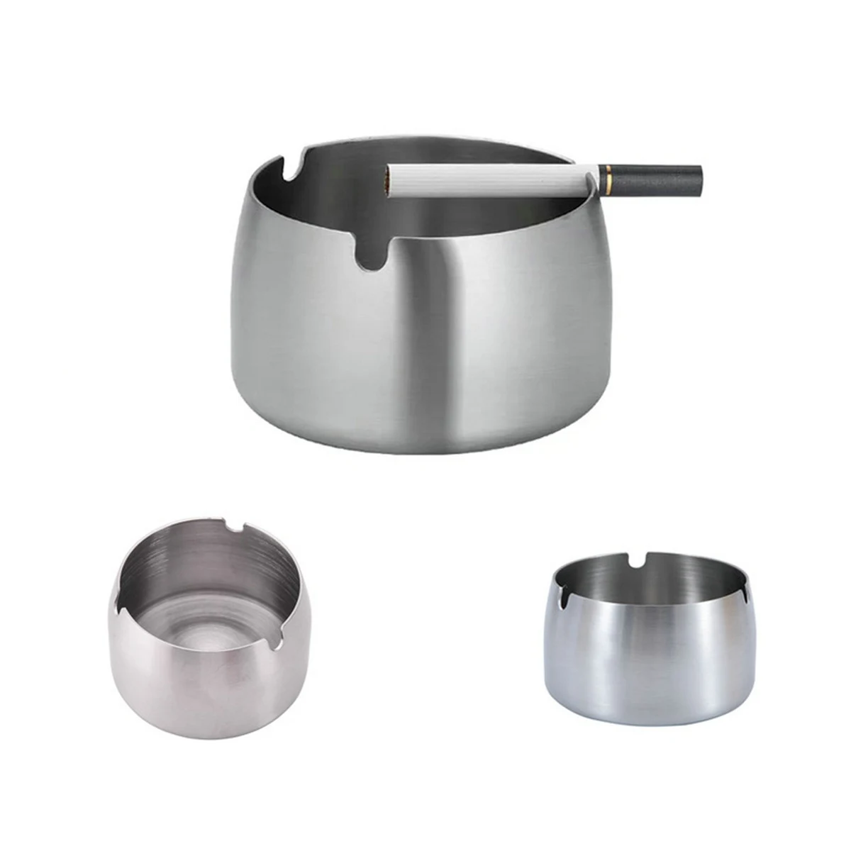 Stainless Steel Windproof Cigarettes Ashtrays 1