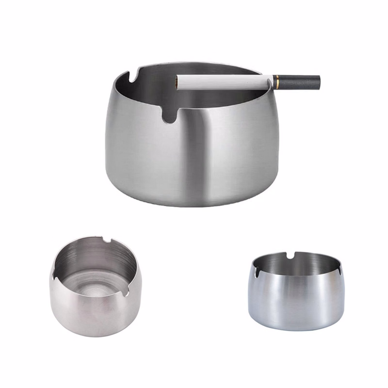 Stainless Steel Windproof Cigarettes Ashtrays