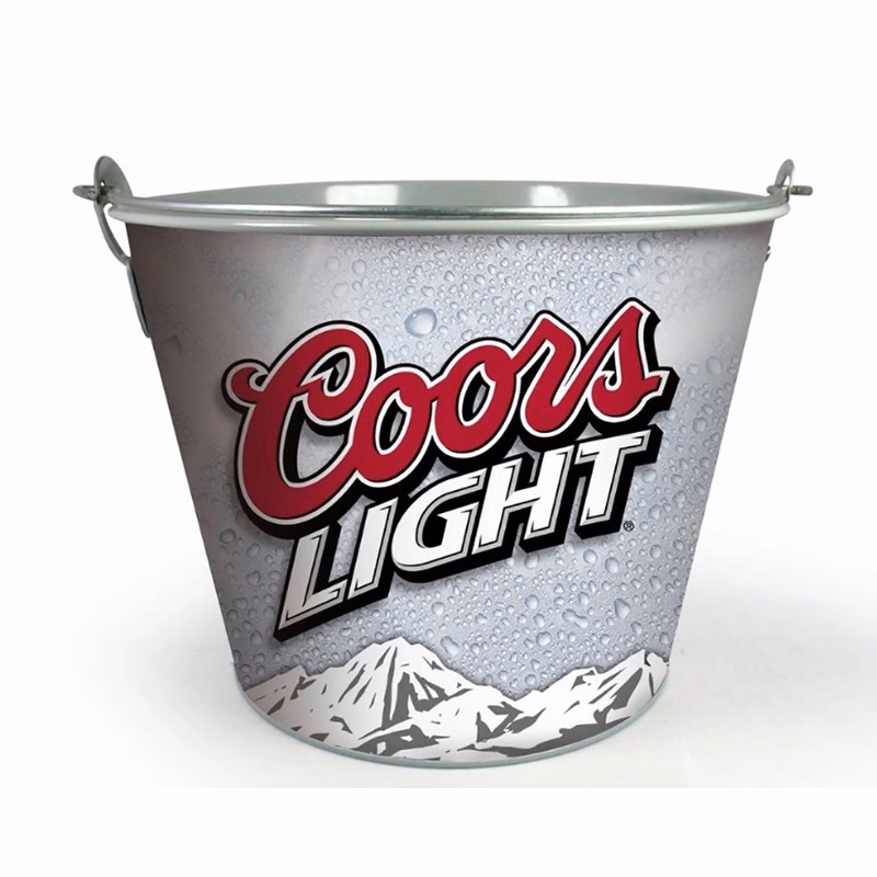 Wood Handle Ice Bucket With One Opener