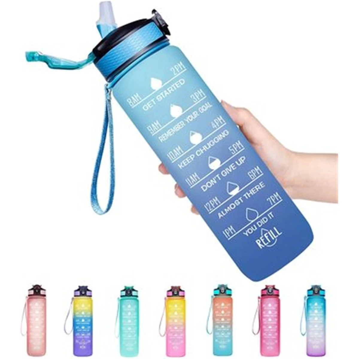 Sport Drinking Water Bottle With Time Marker 1
