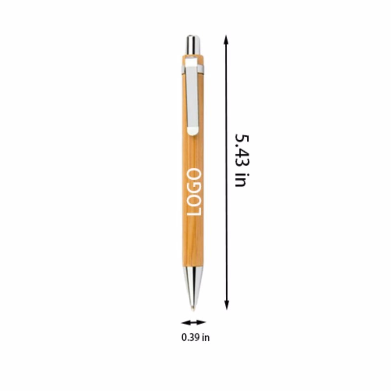 Eco Friendly Wooden Bamboo Retractable Ballpoint Pen