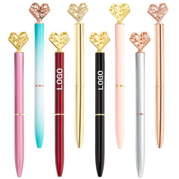 Heart Shaped Metal Ballpoint Pen 1