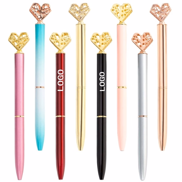 Heart Shaped Metal Ballpoint Pen