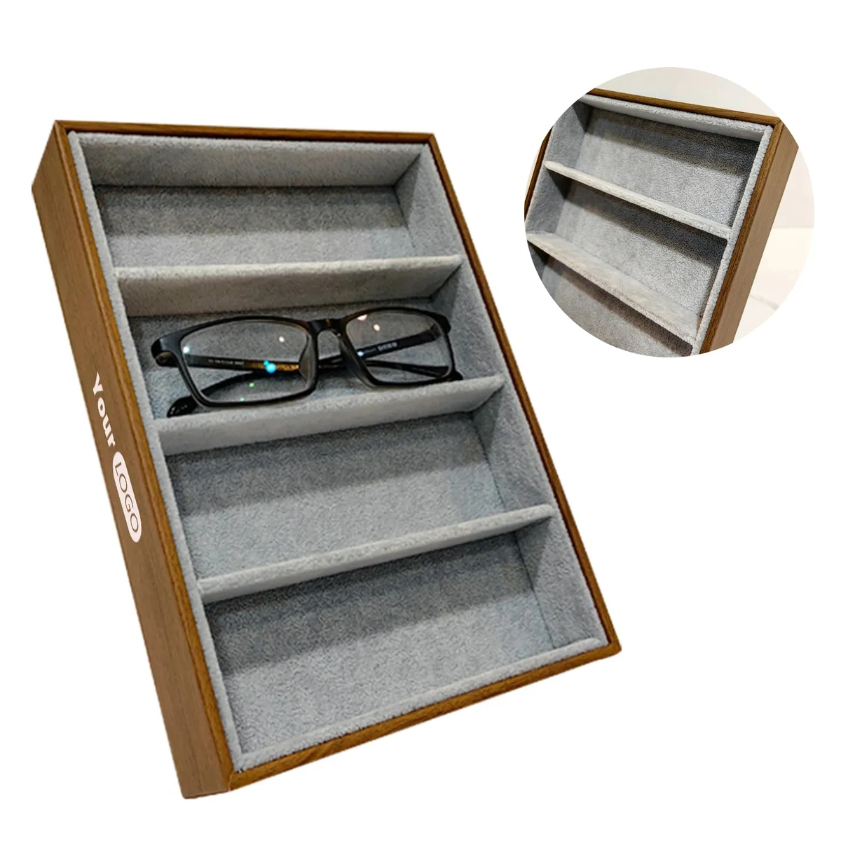 Fleece Glasses Storage Display Box 1