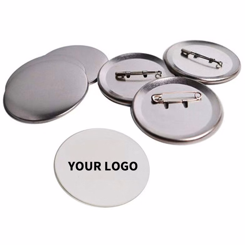 2.3" Round Tinplate Plastic Badge Pin Full Color Custom